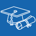 Education Cybersecurity Risk Blue Graduation Cap Security Data