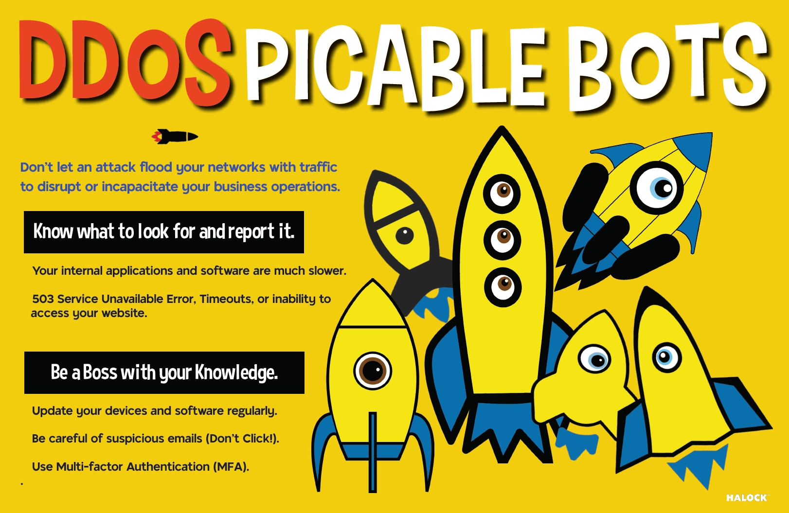 DDoSPICABLE BOTS Cybersecurity Awareness Poster