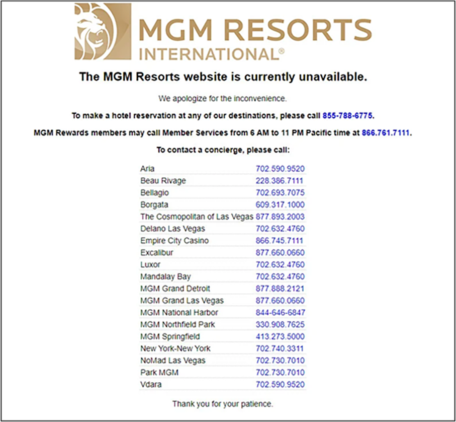 MGM Resourts MGM
