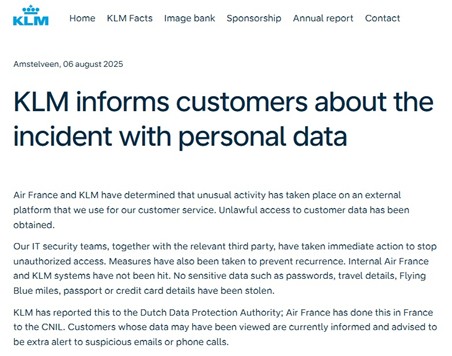 KLM Air France KLM Data