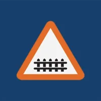 Railroad Tracks Sign Cyber RR Tracks